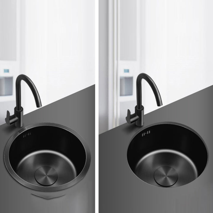 Klassisches Rundbecken Edelstahl Einbaubecken Rutschfestes Rundbecken für die Küche