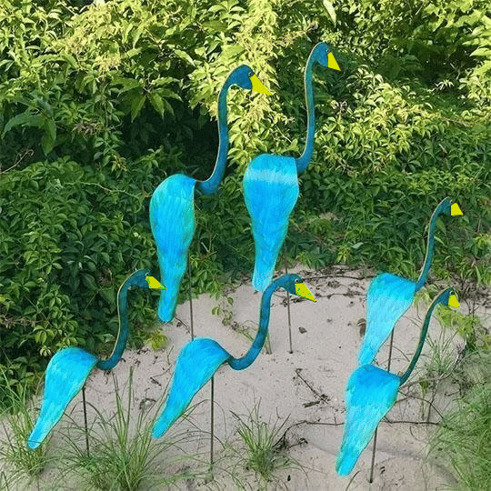 Wirbelnde Flamingo-Gartendekoration