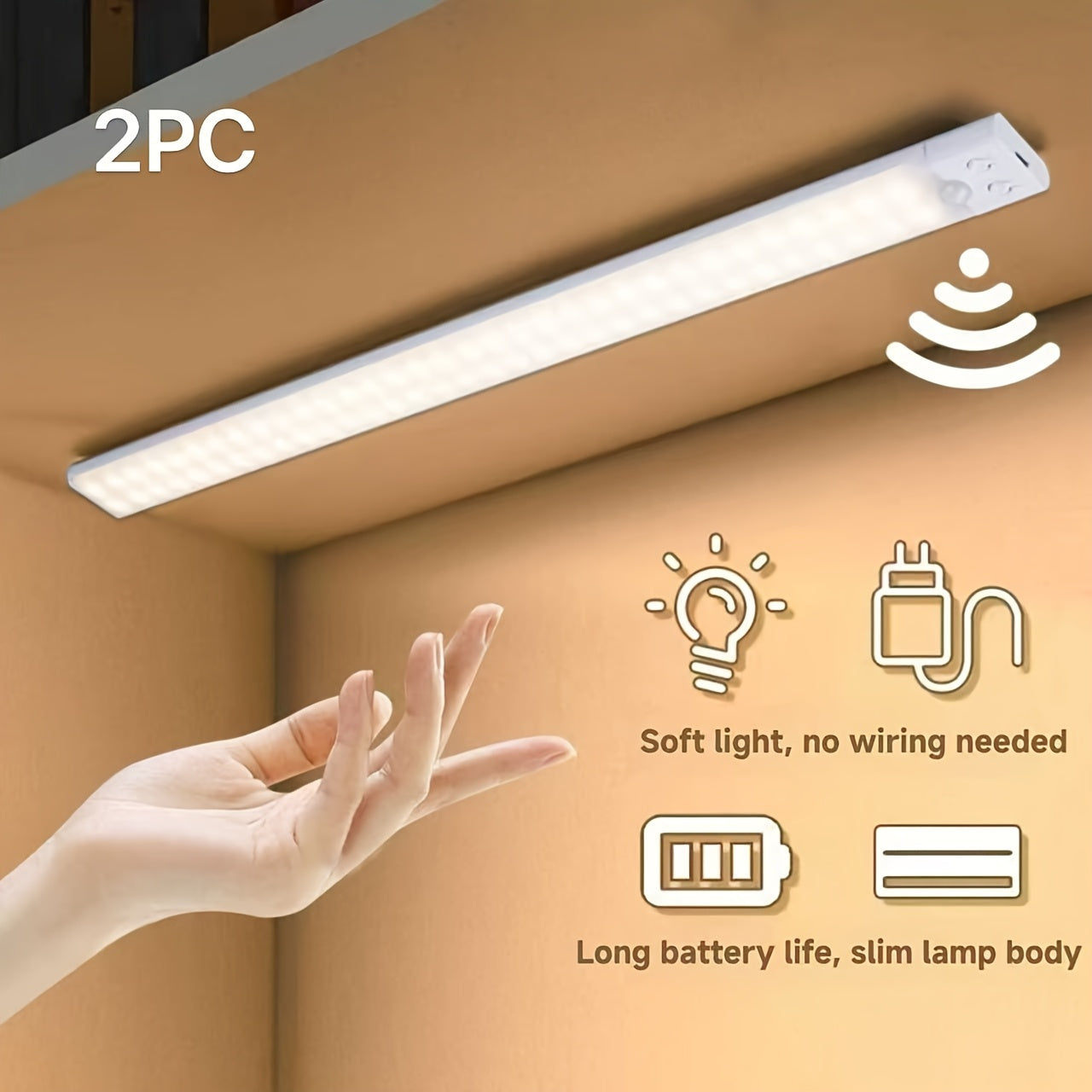 LED Unterbauleuchte mit Bewegungsmelder 2er Set | Karnz