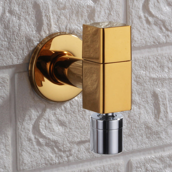 Moderner, wandmontierter Badezimmer-Armaturenknopfgriff aus massivem Messing, rund