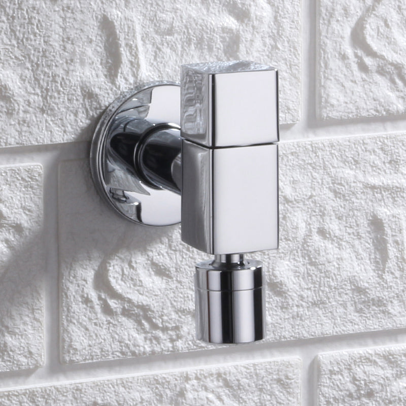 Zeitgenössischer Wandmontierter Badezimmer Wasserhahn Knopfgriff Massivmessing Runder Wasserhahn