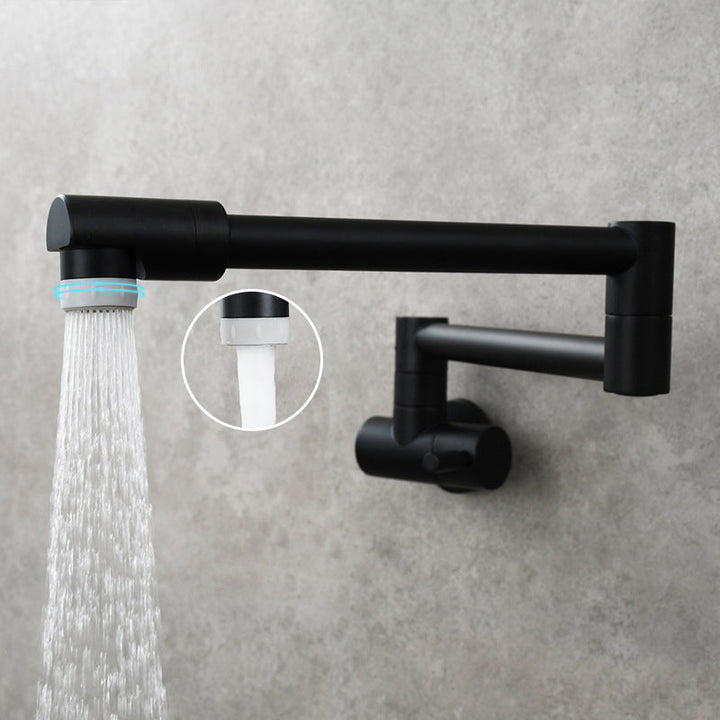 Moderner Zieh-Auslauf-Wasserhahn Einhebel Wandmontierter Topf-Füller Niedriger Profil 1-Loch Füller
