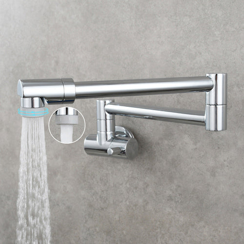Moderner Zieh-Auslauf-Wasserhahn Einhebel Wandmontierter Topf-Füller Niedriger Profil 1-Loch Füller