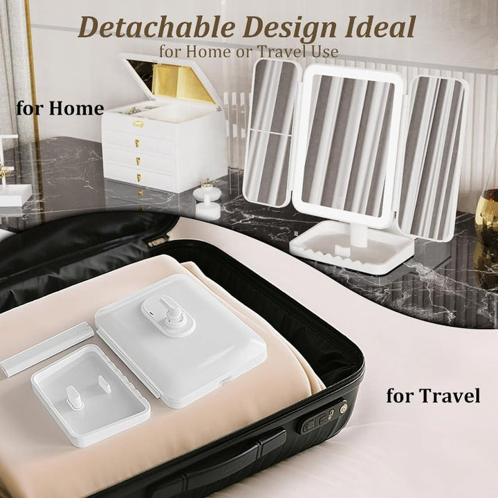 Tri-Fold LED Schminkspiegel Karnz