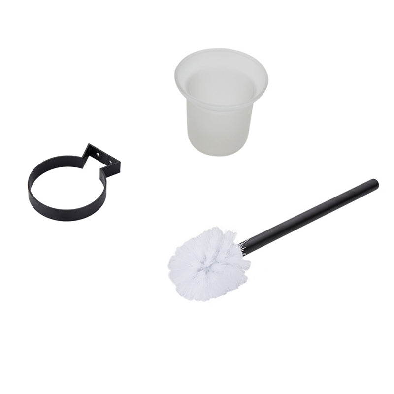 Modernes Badezimmerzubehörset Matt Schwarz/Grau Badezimmerregal/Handtuchhalter & Papierhalter