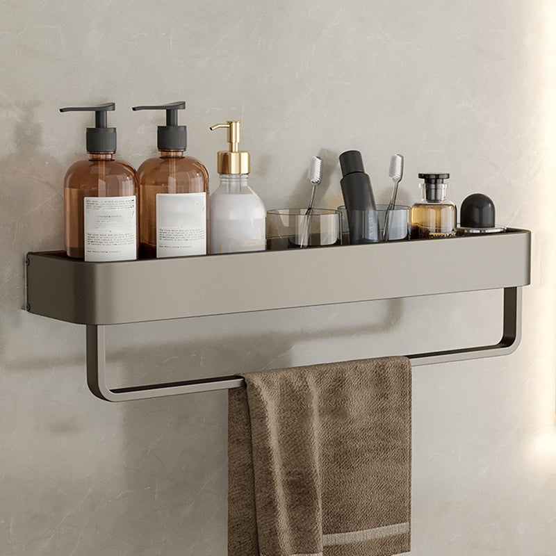 Zeitgenössisches Aluminium Badezimmer Zubehör Set Graue Badablage