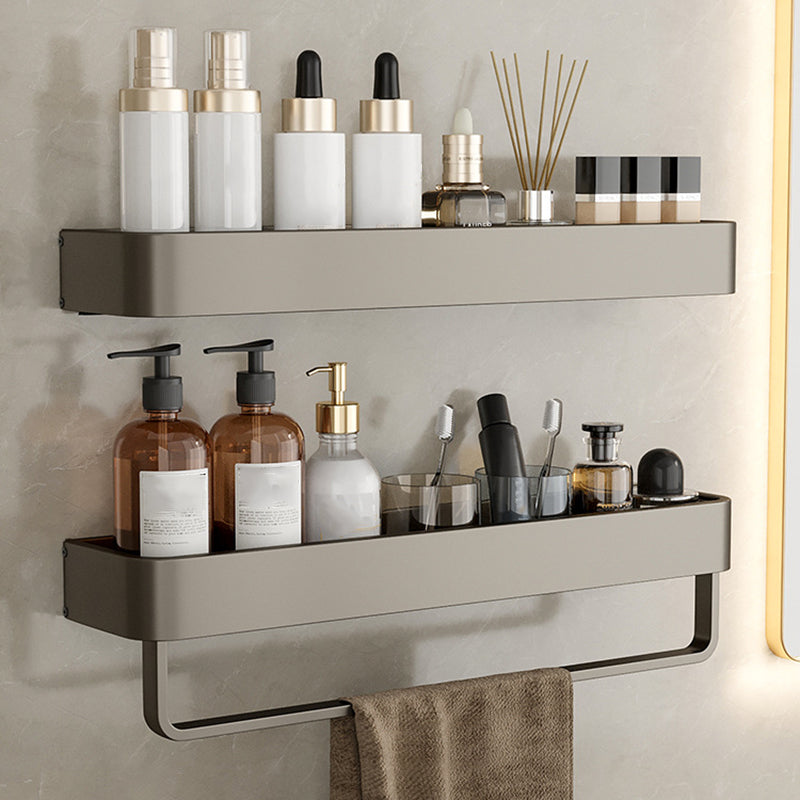 Zeitgenössisches Aluminium Badezimmer Zubehör Set Graue Badablage