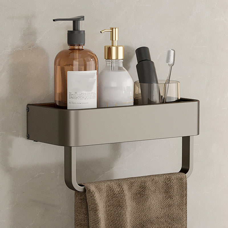 Zeitgenössisches Aluminium Badezimmer Zubehör Set Graue Badablage