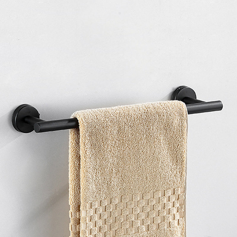 Modernes Badzubehör Set aus gebürstetem Edelstahl verchromt Handtuchstange/Ring & Bademantelhaken