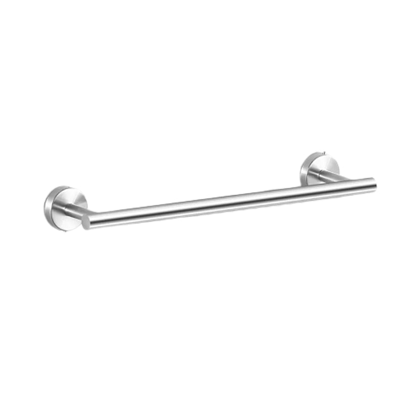 Modernes Badzubehör Set aus gebürstetem Edelstahl verchromt Handtuchstange/Ring & Bademantelhaken