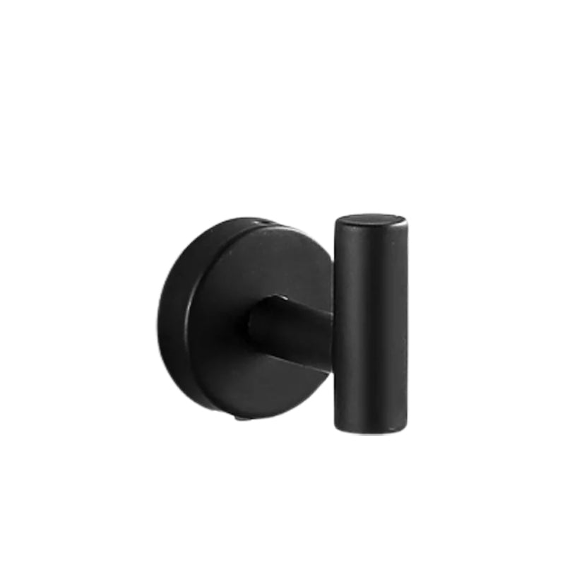 Modernes Badzubehör Set aus gebürstetem Edelstahl verchromt Handtuchstange/Ring & Bademantelhaken