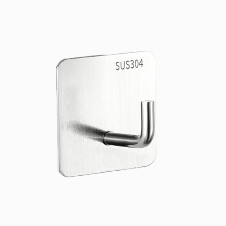 Modernes Badzubehör Set aus gebürstetem Edelstahl verchromt Handtuchstange/Ring & Bademantelhaken