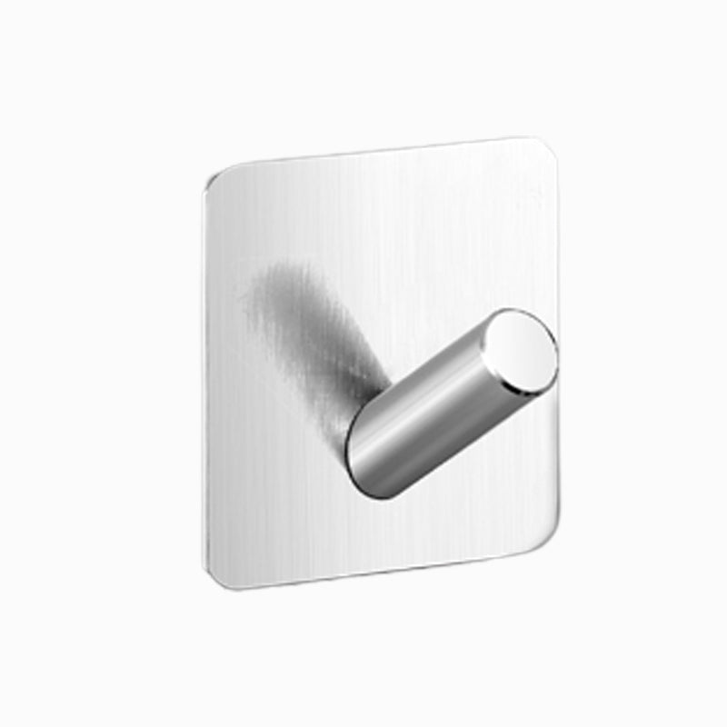 Modernes Badzubehör Set aus gebürstetem Edelstahl verchromt Handtuchstange/Ring & Bademantelhaken