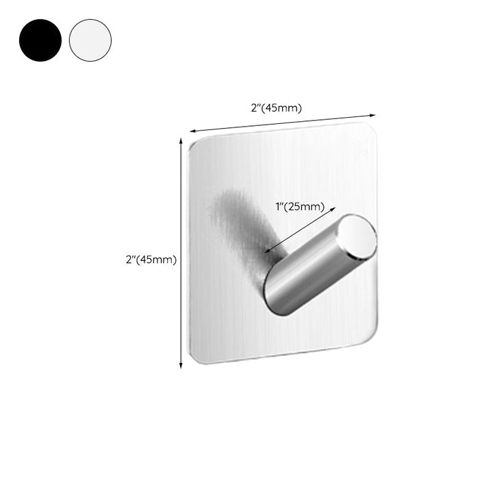 Modernes Badzubehör Set aus gebürstetem Edelstahl verchromt Handtuchstange/Ring & Bademantelhaken