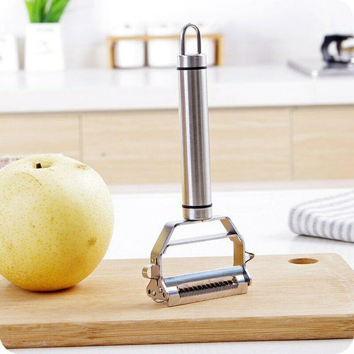 Praktischer und Sicherer Gemüseschäler – Hochwertiger Edelstahl-Schäler für Gemüse und Obst, Ergonomisch und Leicht zu Reinigen, Perfekt für die Küche | Karnz