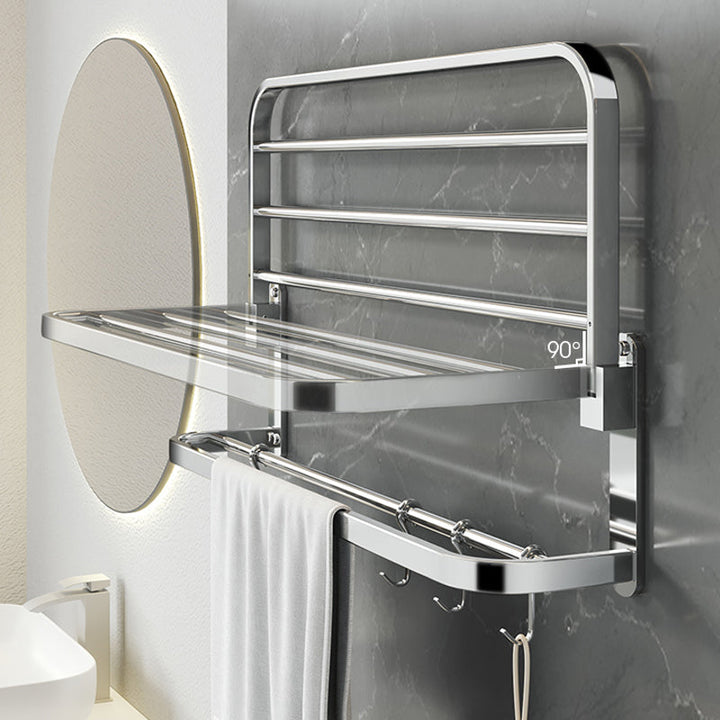 Polierter Chrom Moderner Badezimmer Zubehör Set aus Edelstahl mit Badregal/Handtuchhalter