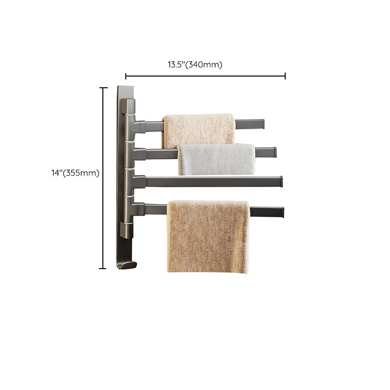 Zeitgenössisches graues Badezimmerzubehör-Set Aluminium-Handtuchhalter