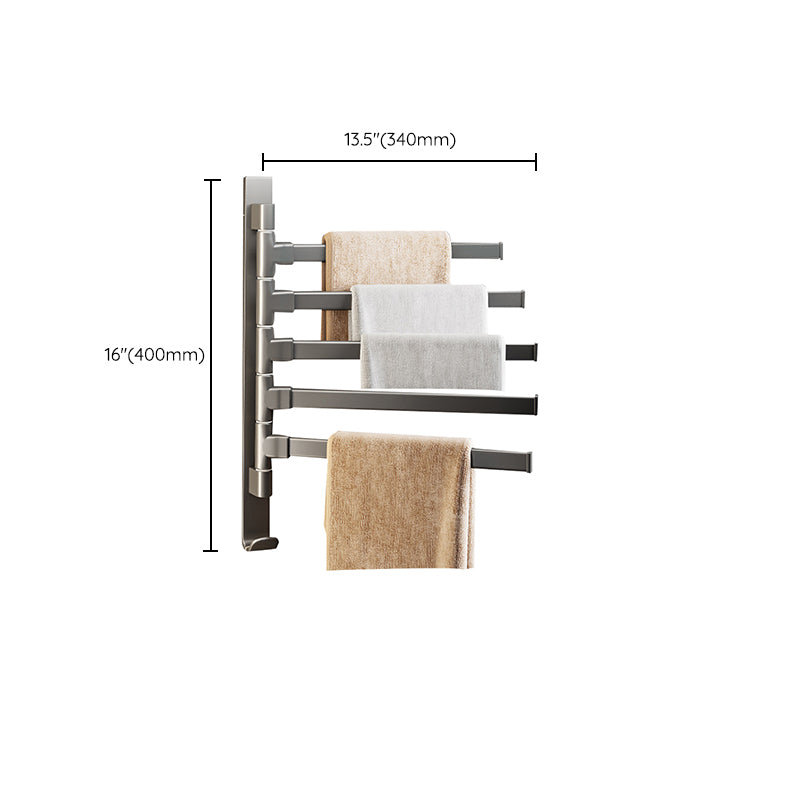 Zeitgenössisches graues Badezimmerzubehör-Set Aluminium-Handtuchhalter
