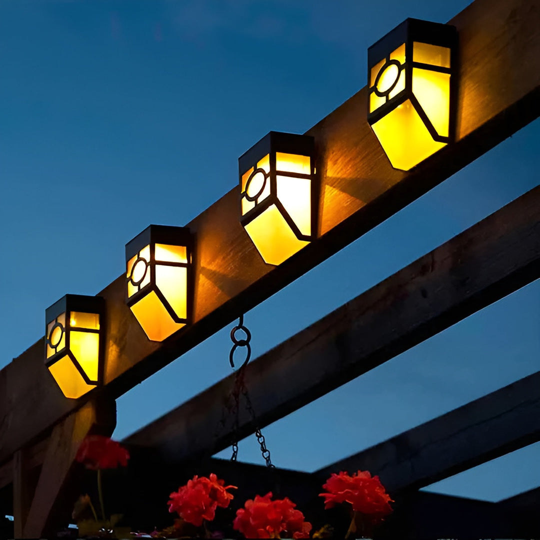 Solar LED Wandlicht – Energieeinsparung und wetterfest | 2er-Pack für den Außeneinsatz | Karnz
