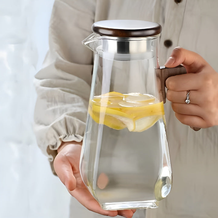 Glaskrug mit großem Fassungsvermögen – hitzebeständig und robust | Ideal für Wasser und Saft
