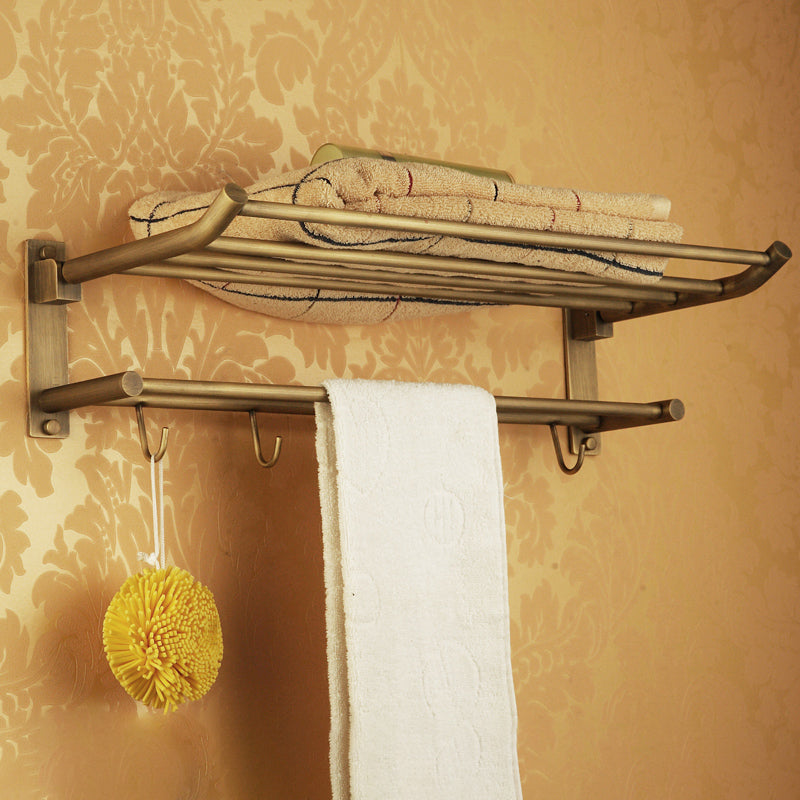 Gebrauchte Messing traditionelle Badezimmer Set mit Badregal/Papierhalter & Handtuchstange