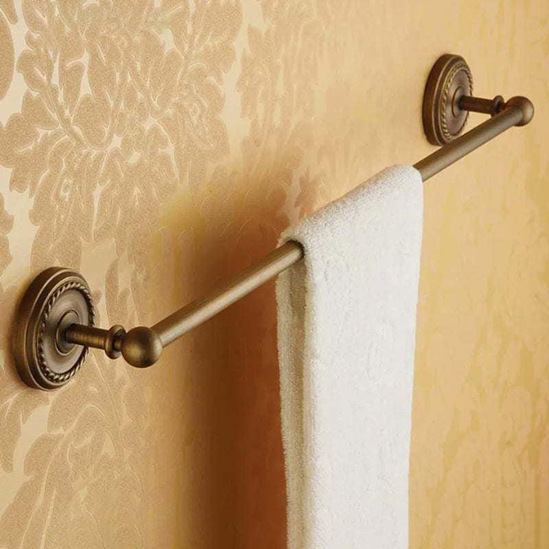 Gebrauchte Messing traditionelle Badezimmer Set mit Badregal/Papierhalter & Handtuchstange