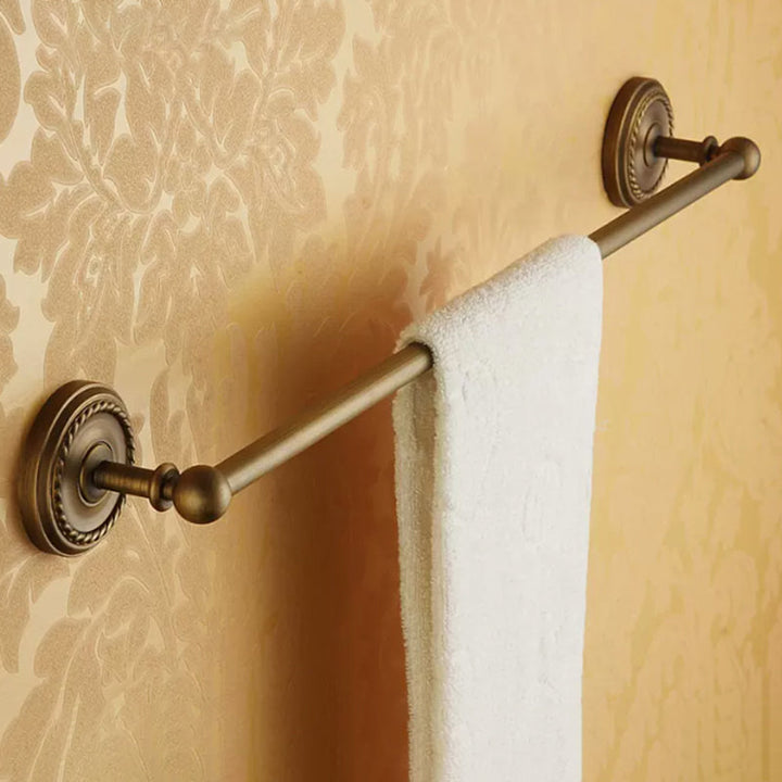 Gebrauchte Messing traditionelle Badezimmer Set mit Badregal/Papierhalter & Handtuchstange