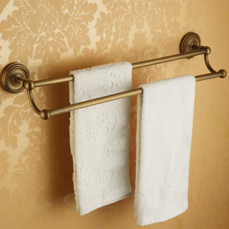 Gebrauchte Messing traditionelle Badezimmer Set mit Badregal/Papierhalter & Handtuchstange