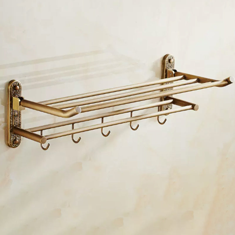 Gebrauchte Messing traditionelle Badezimmer Set mit Badregal/Papierhalter & Handtuchstange