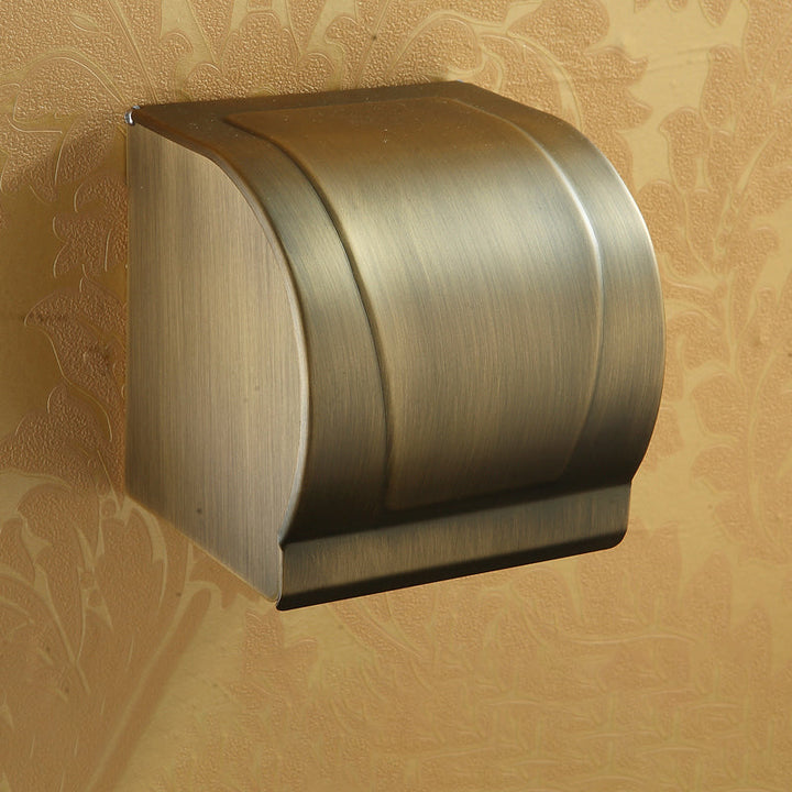 Gebrauchte Messing traditionelle Badezimmer Set mit Badregal/Papierhalter & Handtuchstange