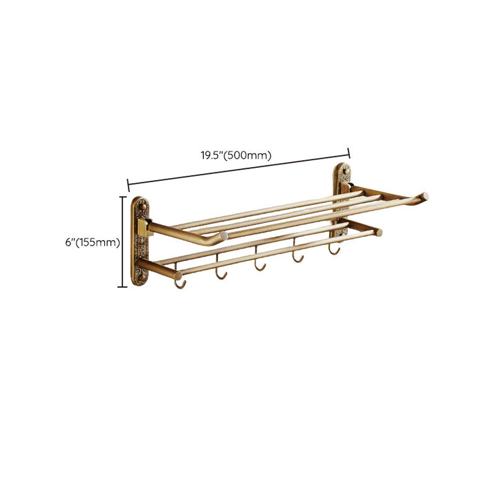 Gebrauchte Messing traditionelle Badezimmer Set mit Badregal/Papierhalter & Handtuchstange