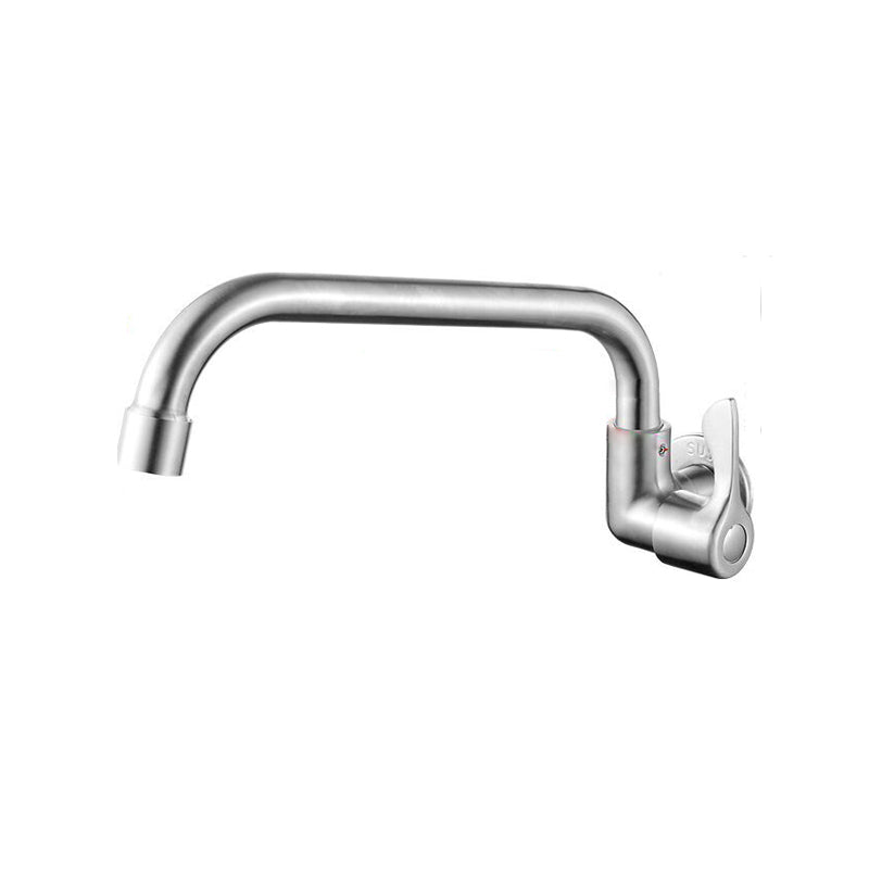 Moderner Brücken Wasserhahn 304 Edelstahl Knopfgriff Schwenkauslauf Wandmontierter Wasserhahn