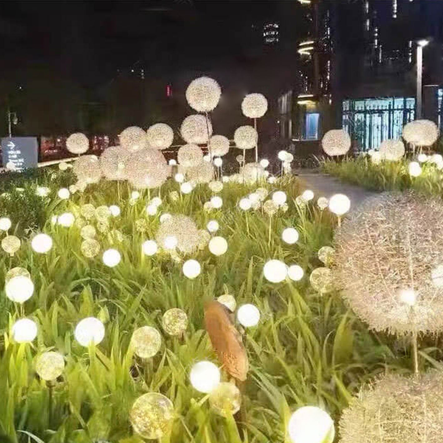 Solar Löwenzahn Aluminiumdraht Globe Licht LED Außen wasserdicht leuchtend Garten Einfügung Boden Landschaft Licht | Karnz