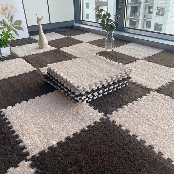 Mehrfarbige Level Loop Teppichfliesen Rutschfeste Verbundbodenfliesen für das Schlafzimmer