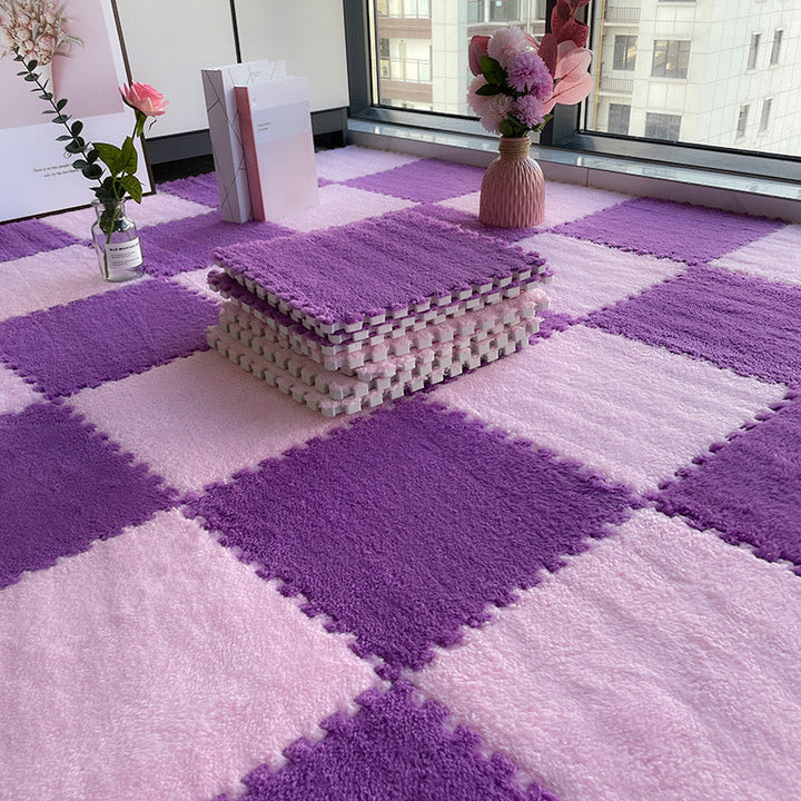 Mehrfarbige Level Loop Teppichfliesen Rutschfeste Verbundbodenfliesen für das Schlafzimmer