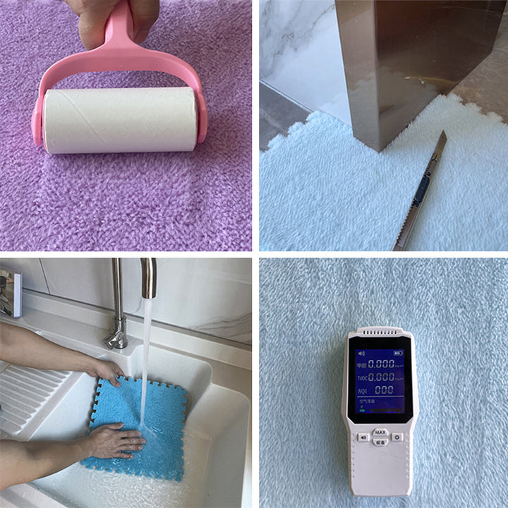 Mehrfarbige Level Loop Teppichfliesen Rutschfeste Verbundbodenfliesen für das Schlafzimmer