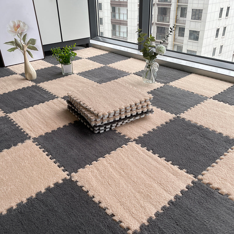 Mehrfarbige Level Loop Teppichfliesen Rutschfeste Verbundbodenfliesen für das Schlafzimmer