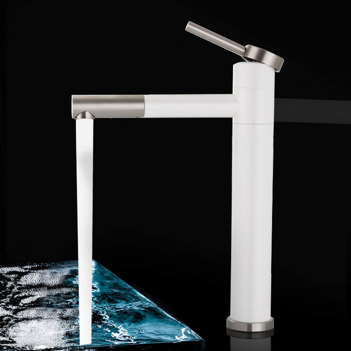 Moderner Beckenarmatur Edelstahl Einhebel Niedriger Auslauf Pull-Down Beckenarmatur