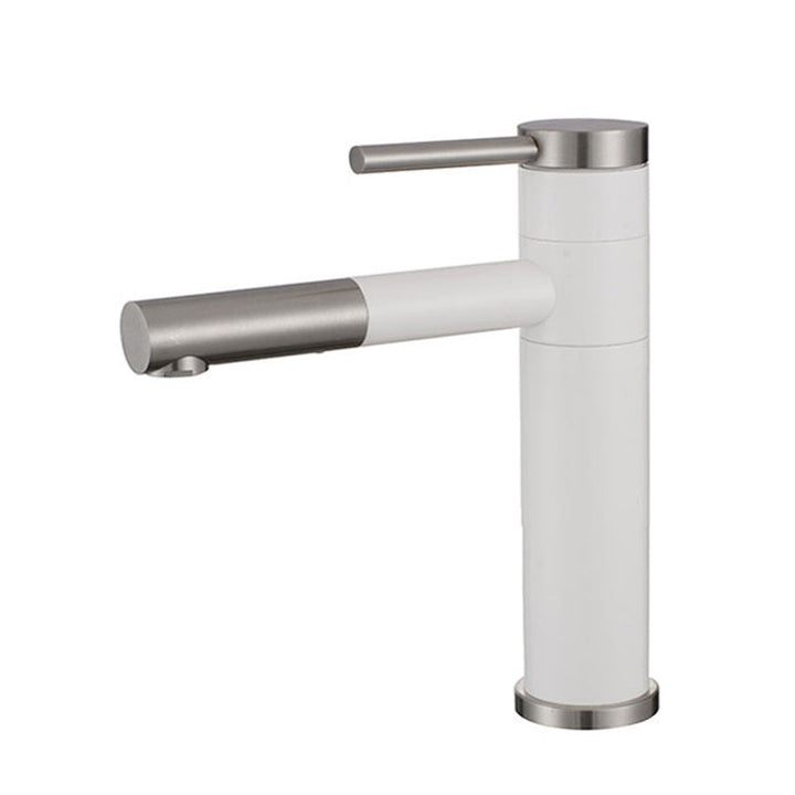 Moderner Beckenarmatur Edelstahl Einhebel Niedriger Auslauf Pull-Down Beckenarmatur