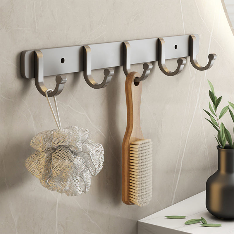 Zeitgemäßes Badezimmer Zubehör Set Graues Aluminium Badezimmer Zubehör Set