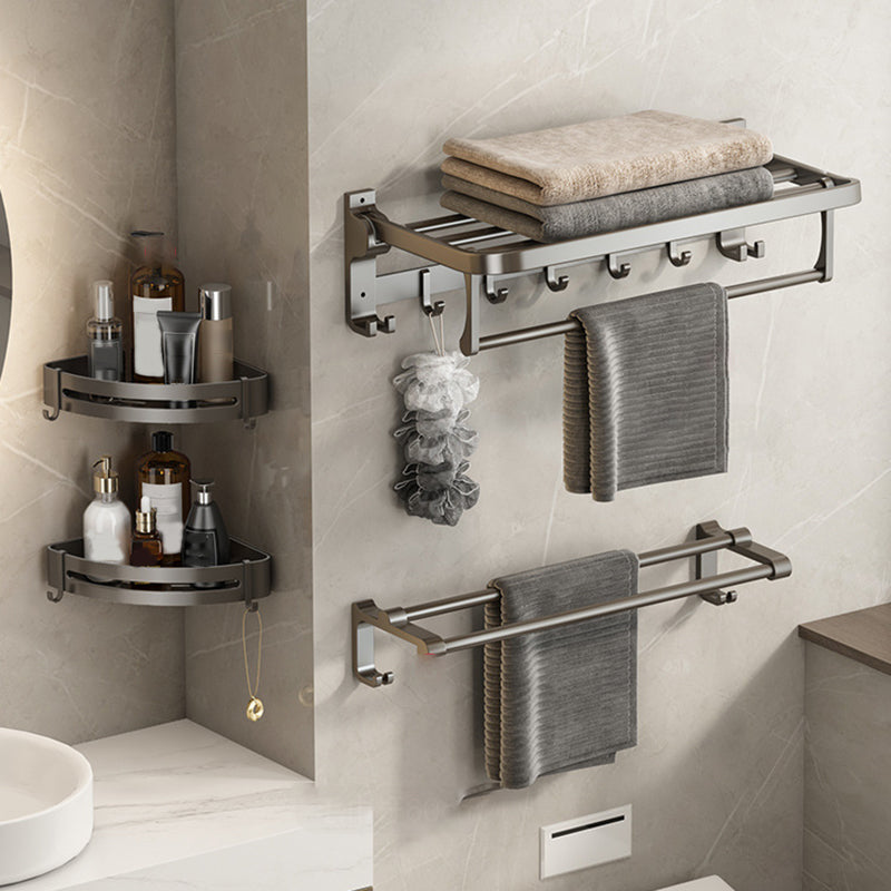 Zeitgemäßes Badezimmer Zubehör Set Graues Aluminium Badezimmer Zubehör Set