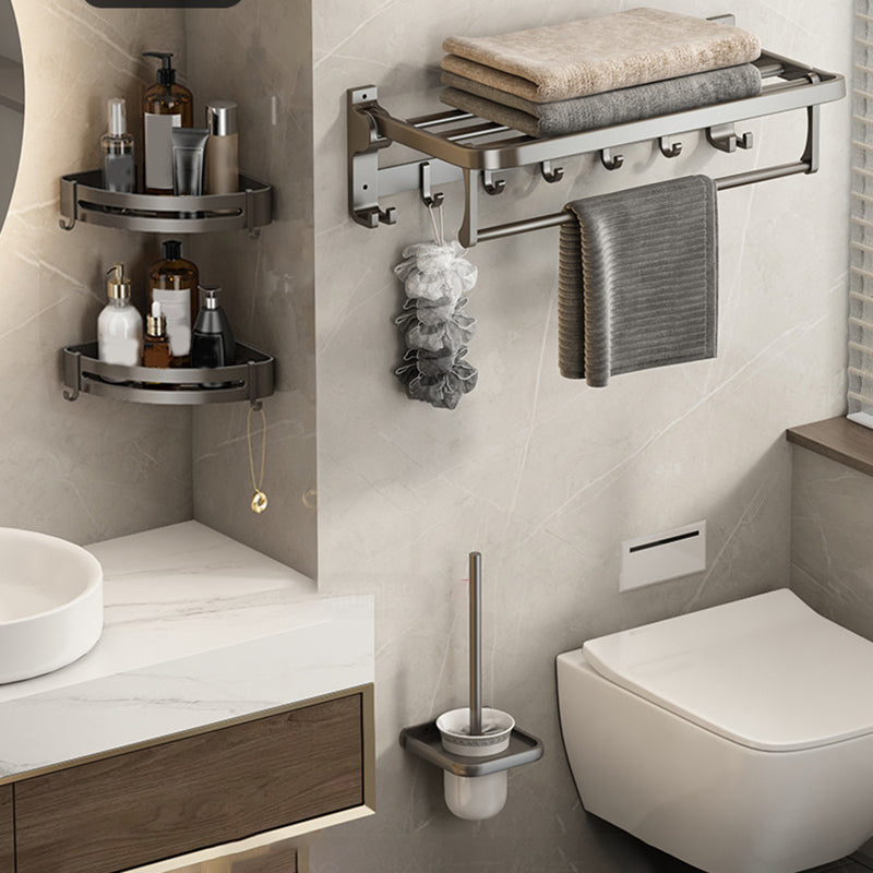 Zeitgemäßes Badezimmer Zubehör Set Graues Aluminium Badezimmer Zubehör Set