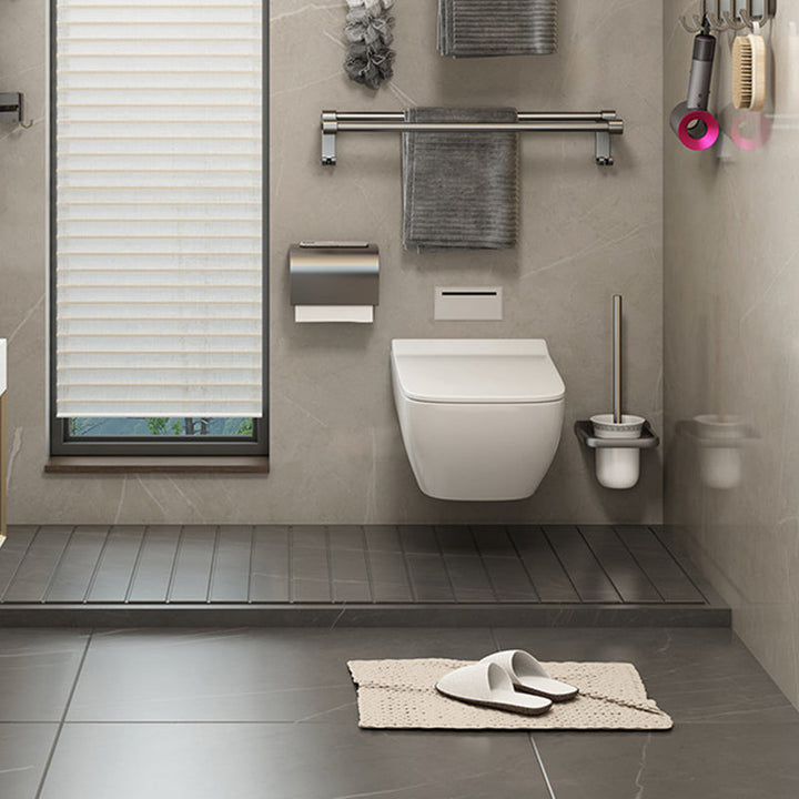 Zeitgemäßes Badezimmer Zubehör Set Graues Aluminium Badezimmer Zubehör Set