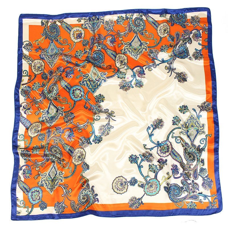 Großer quadratischer Schal, Schal aus Kunstseide, vielseitig kombinierbarer Schal