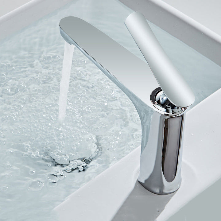 Luxus 1-Hand Waschbecken Badezimmer Wasserhahn Runder Messing Waschbecken Wasserhahn mit Wasser schlauch