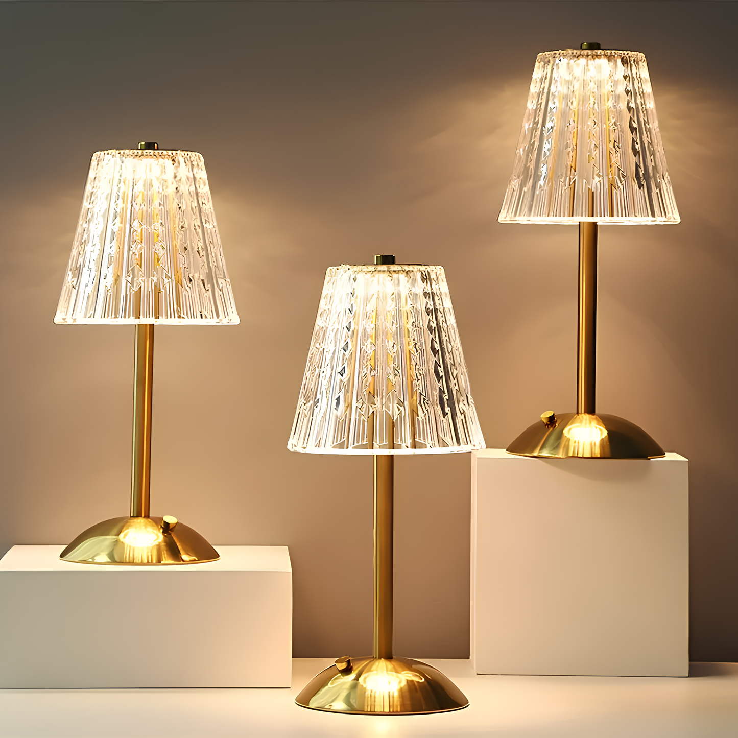 Goldene Kristall-Tischlampe - Aurora Luxe | Karnz