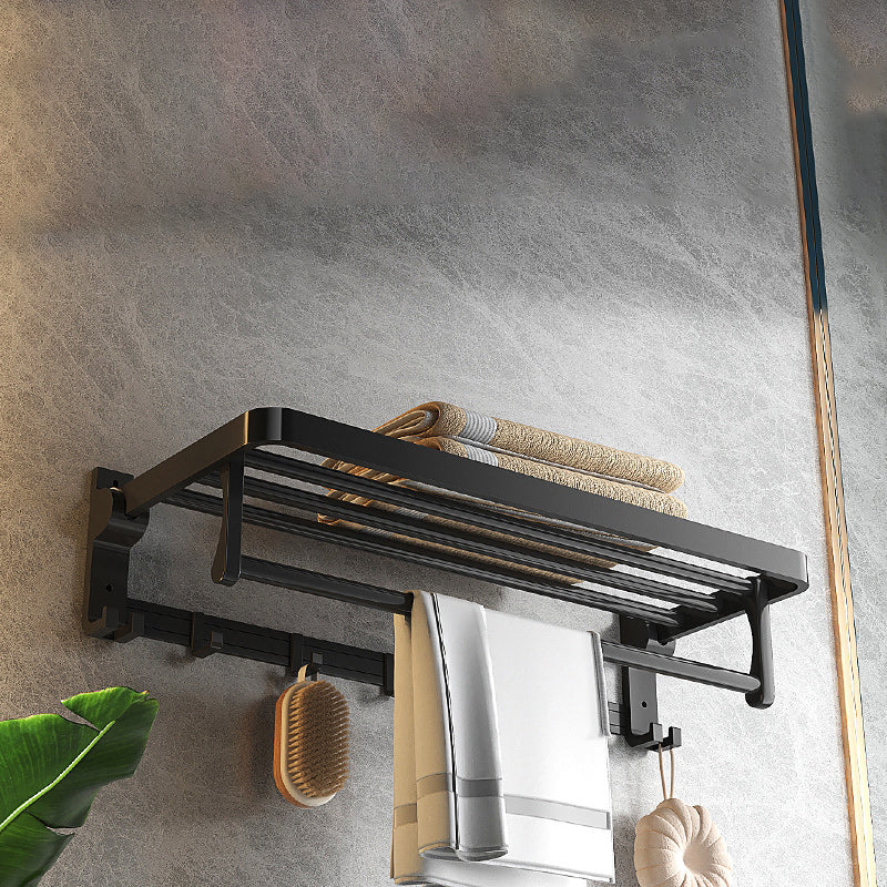 Modern Matt Schwarz Badezimmer Zubehör Set mit Badregal/Handtuchhaken/Handtuchstange