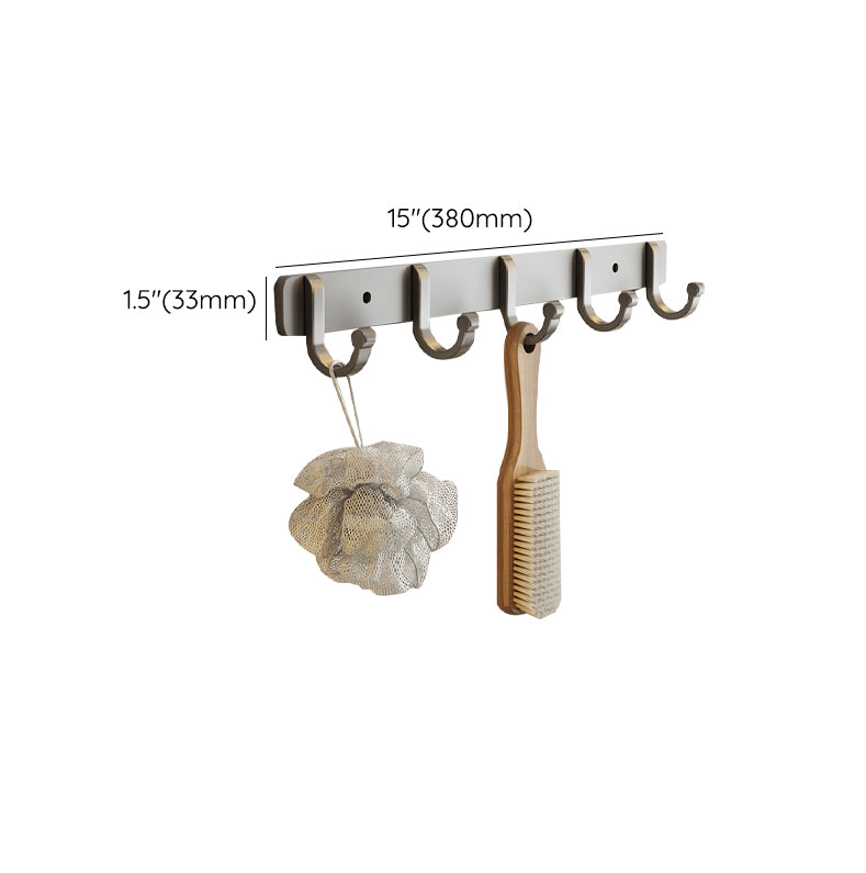 Zeitgemäßes Badezimmer Zubehör Set Graues Aluminium Badezimmer Zubehör Set