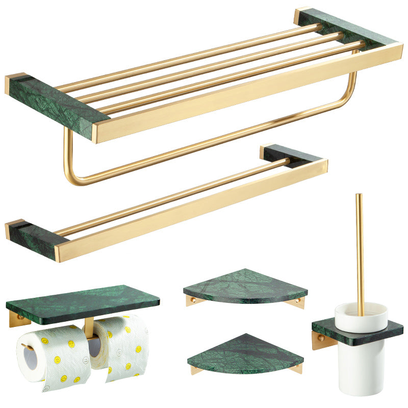 Golden Bath Hardware Set Messing & Marmor Badezimmer Zubehör Set