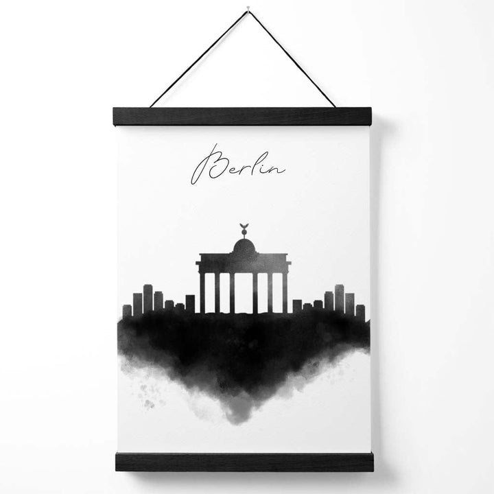 Berliner Skyline-Aquarellposter mit Aufhänger